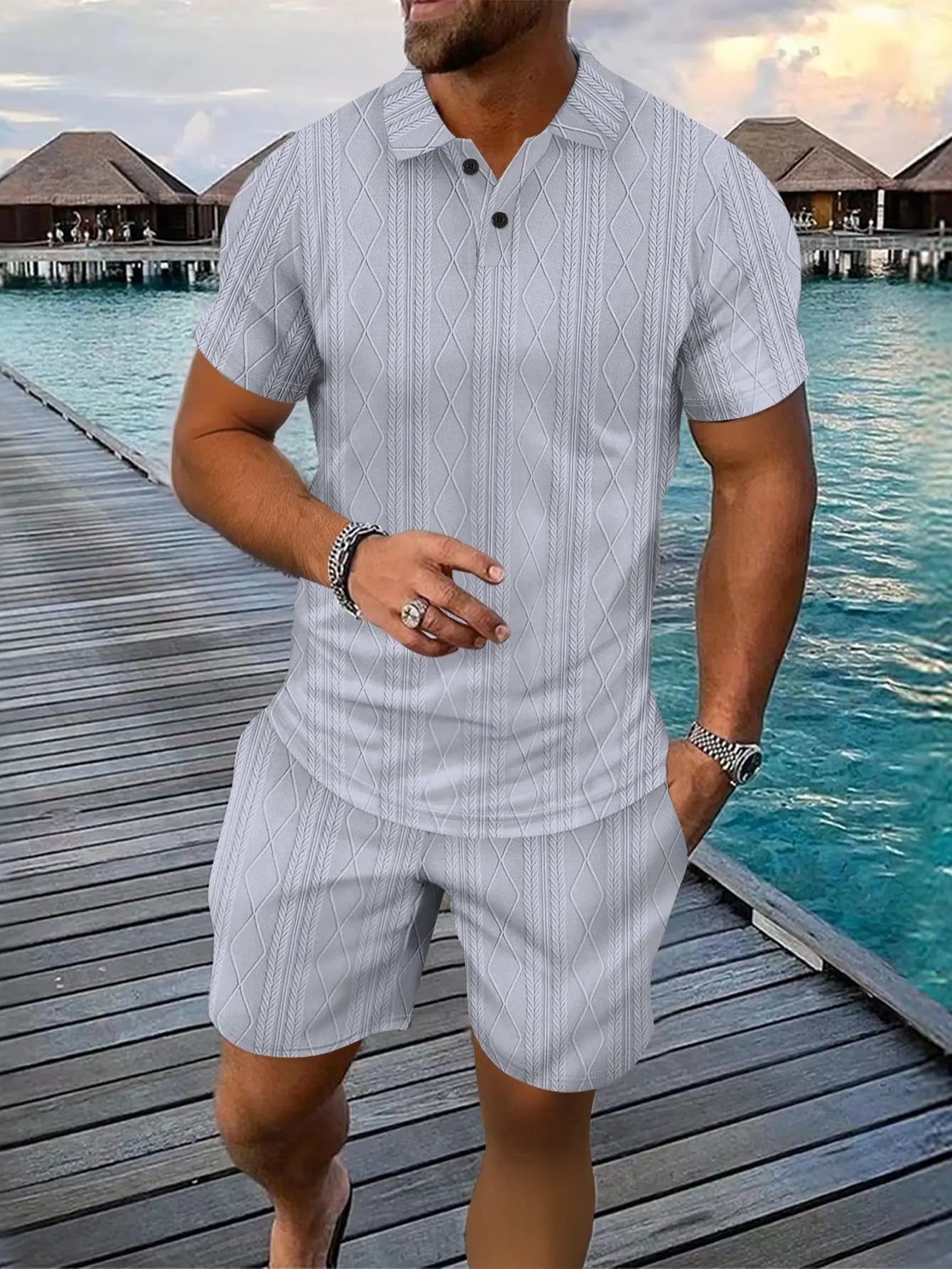 Capri Set – Casual Polo & Tailored Shorts