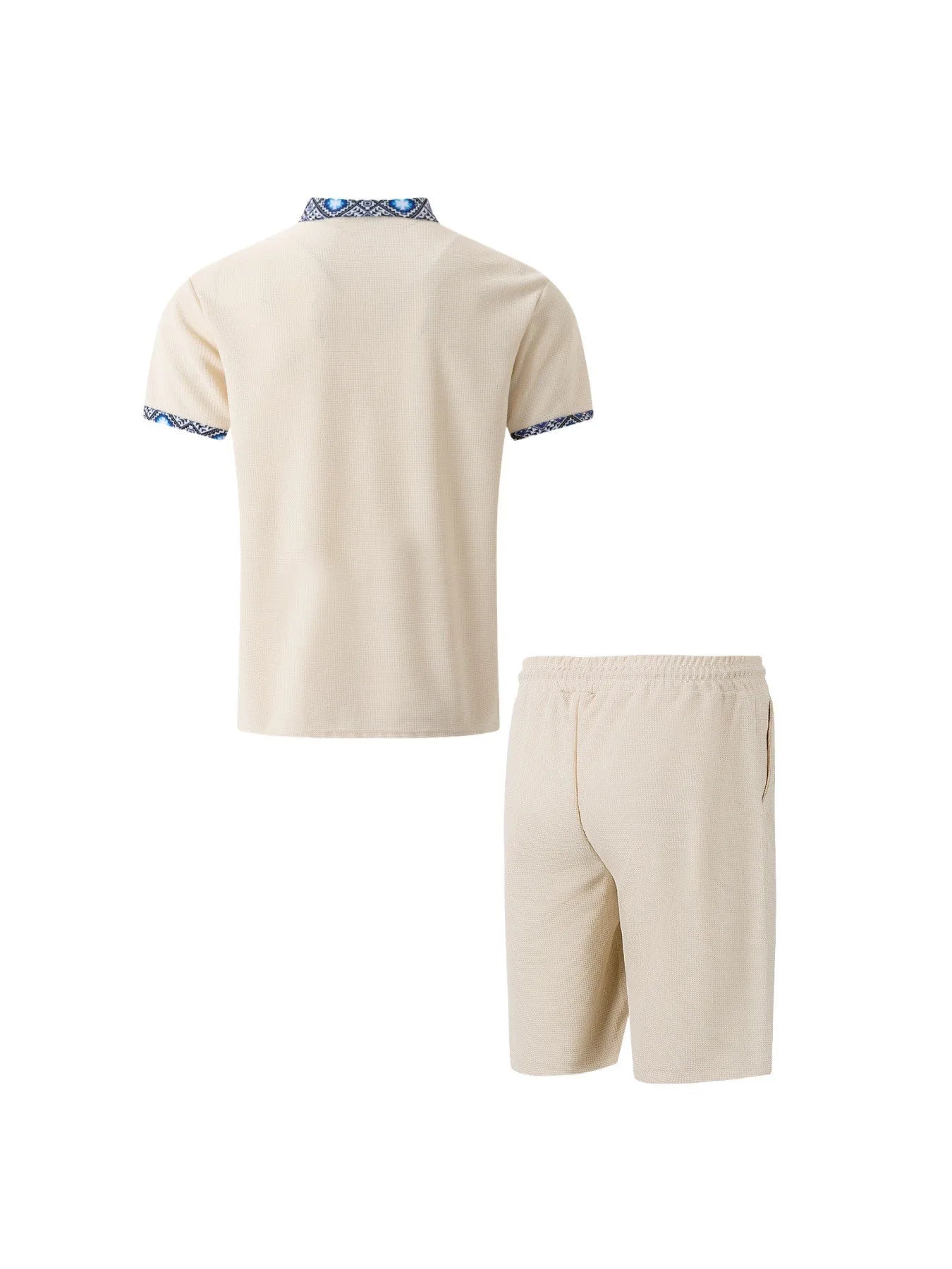 Belgravia Waffle Set – Zip Polo & Soft Shorts