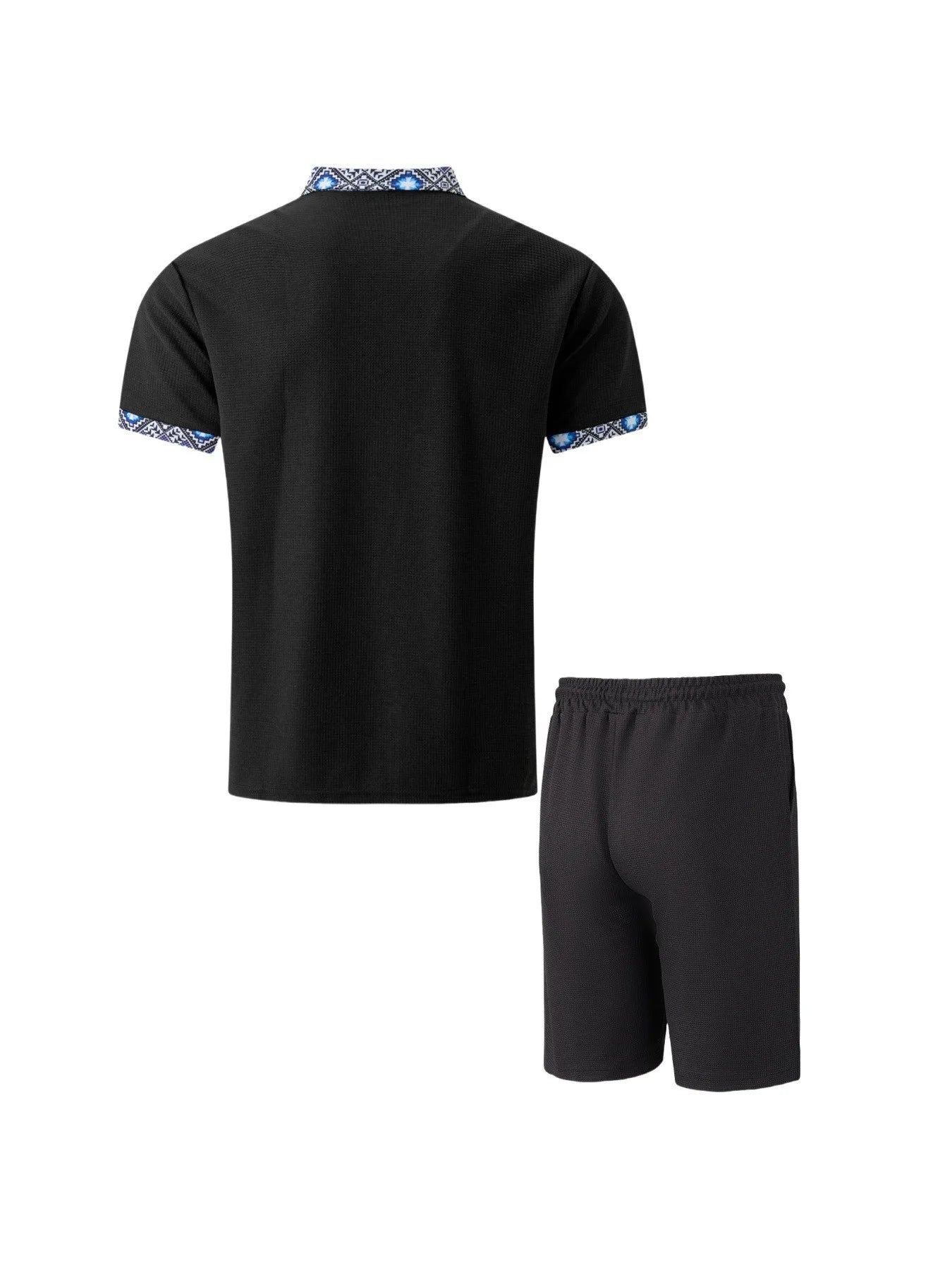 Belgravia Waffle Set – Zip Polo & Soft Shorts