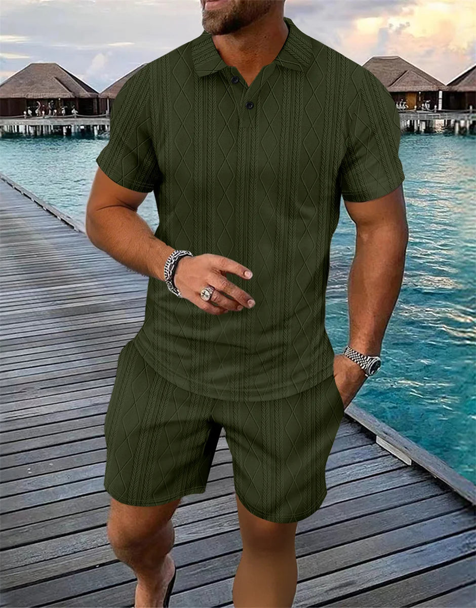 Capri Set – Casual Polo & Tailored Shorts