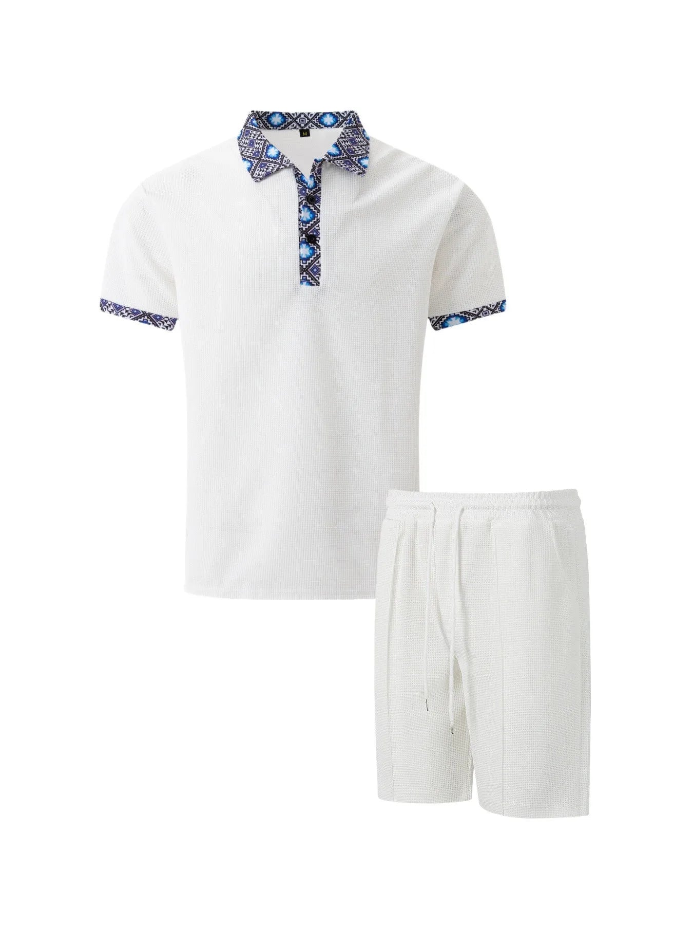 Belgravia Waffle Set – Zip Polo & Soft Shorts