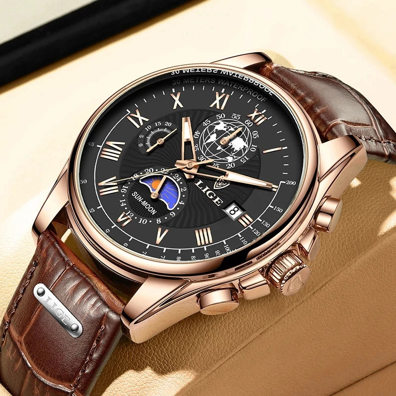 LIGE Executive Chronograph – Waterproof Classic Men’s Watch