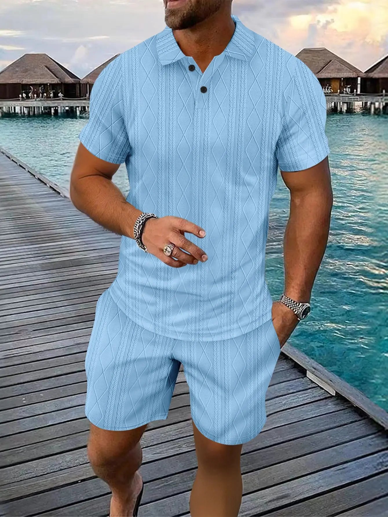 Capri Set – Casual Polo & Tailored Shorts