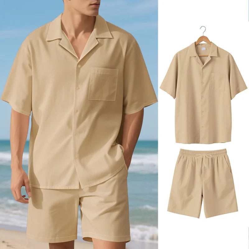 Capri Silk Set – Luxury Beachwear for Men