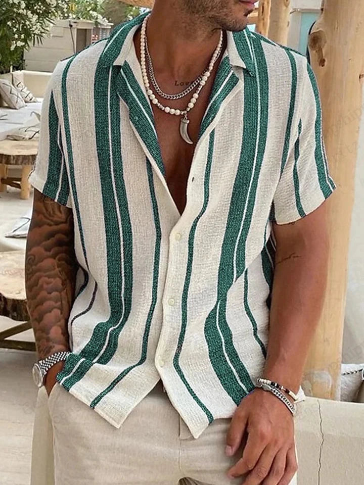 Riviera Striped Linen Shirt