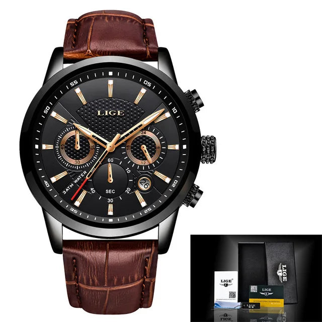 LIGE Executive Chronograph – Waterproof Classic Men’s Watch