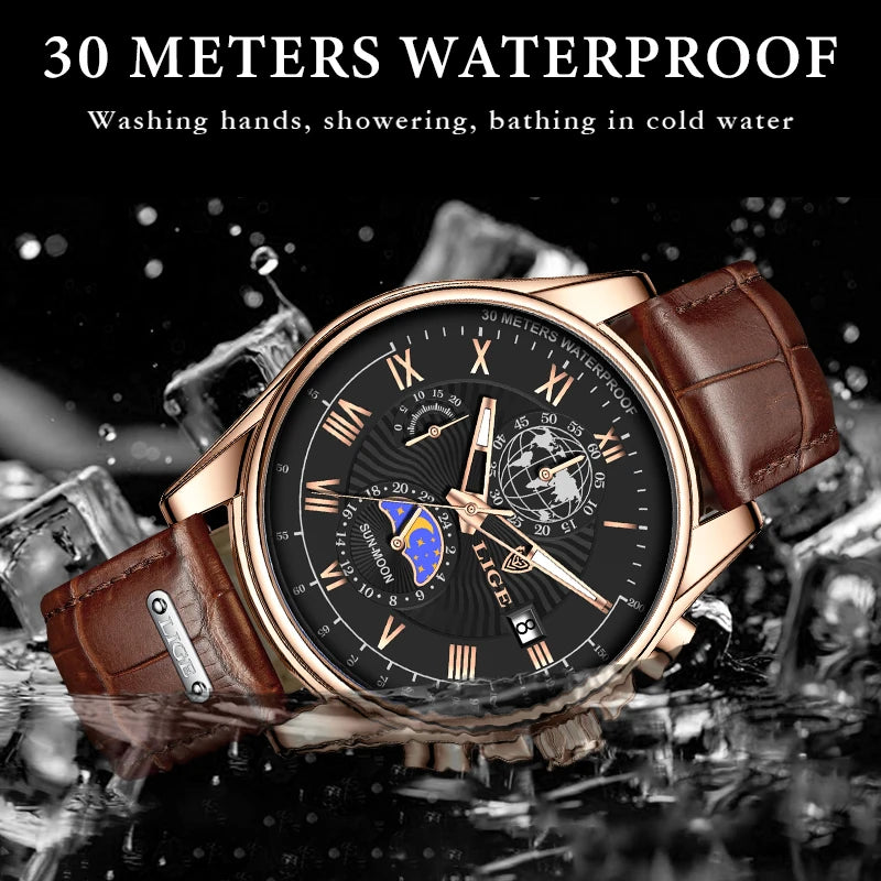 LIGE Executive Chronograph – Waterproof Classic Men’s Watch