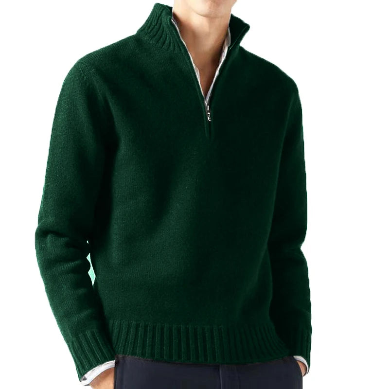 Oxford Roll-Neck Sweater