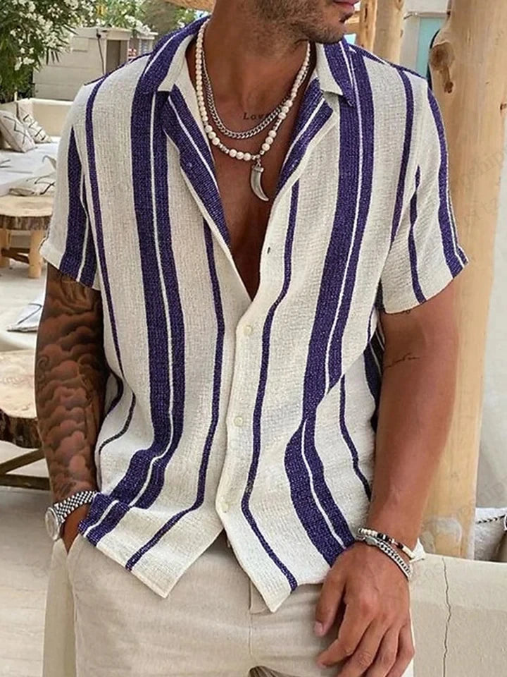 Riviera Striped Linen Shirt
