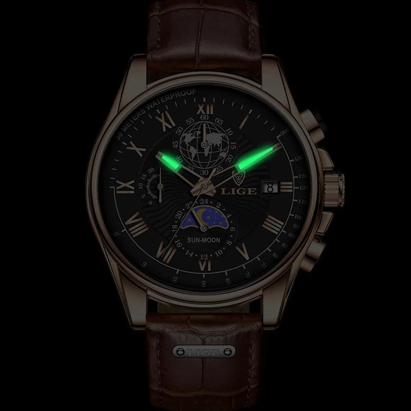 LIGE Executive Chronograph – Waterproof Classic Men’s Watch