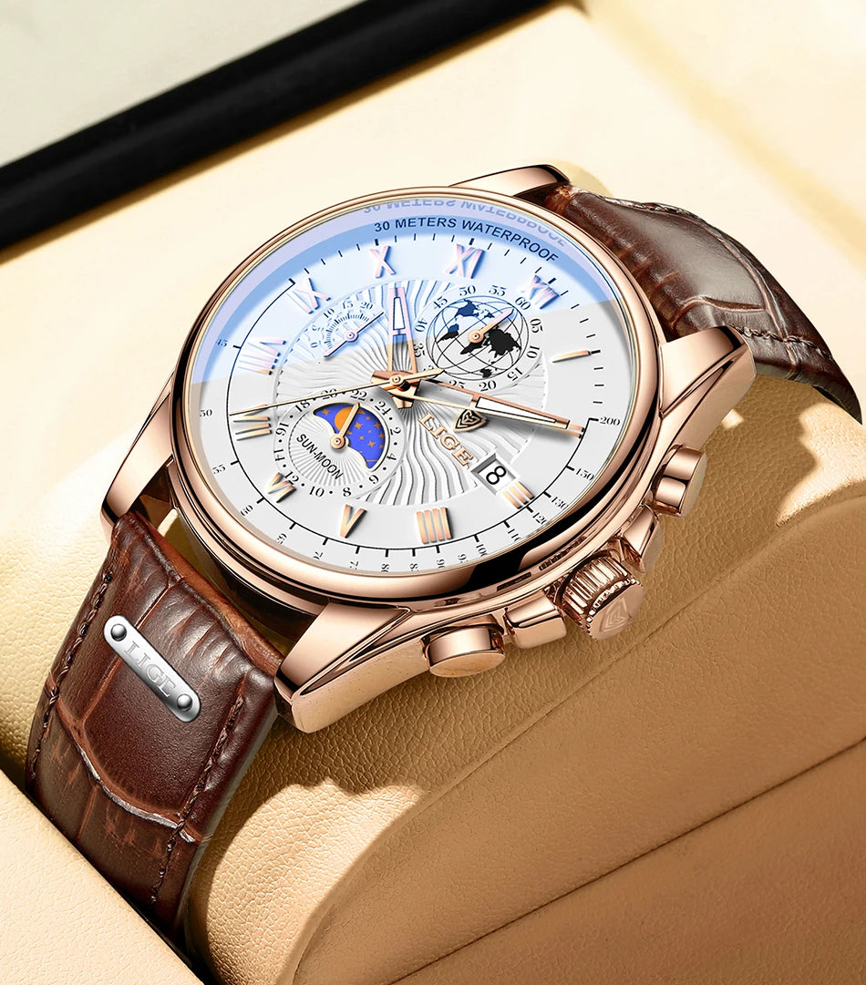 LIGE Executive Chronograph – Waterproof Classic Men’s Watch