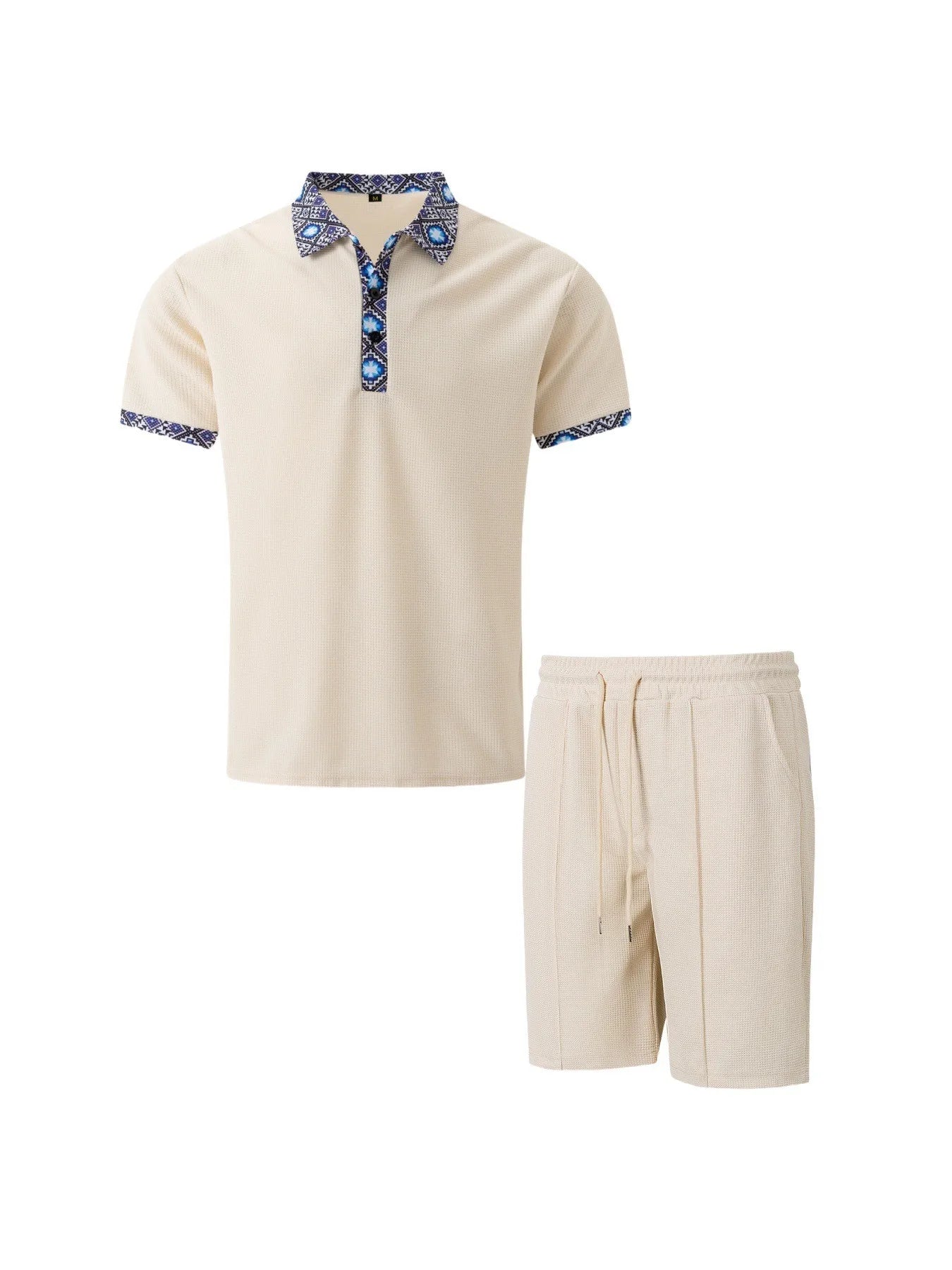 Belgravia Waffle Set – Zip Polo & Soft Shorts
