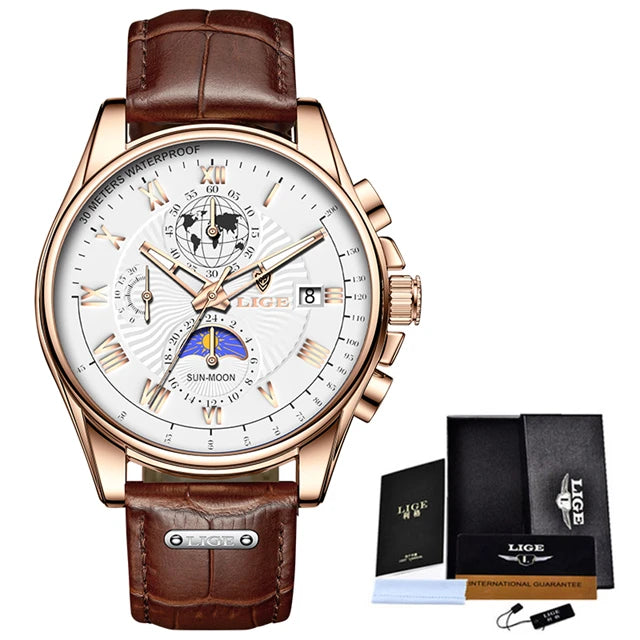 LIGE Executive Chronograph – Waterproof Classic Men’s Watch