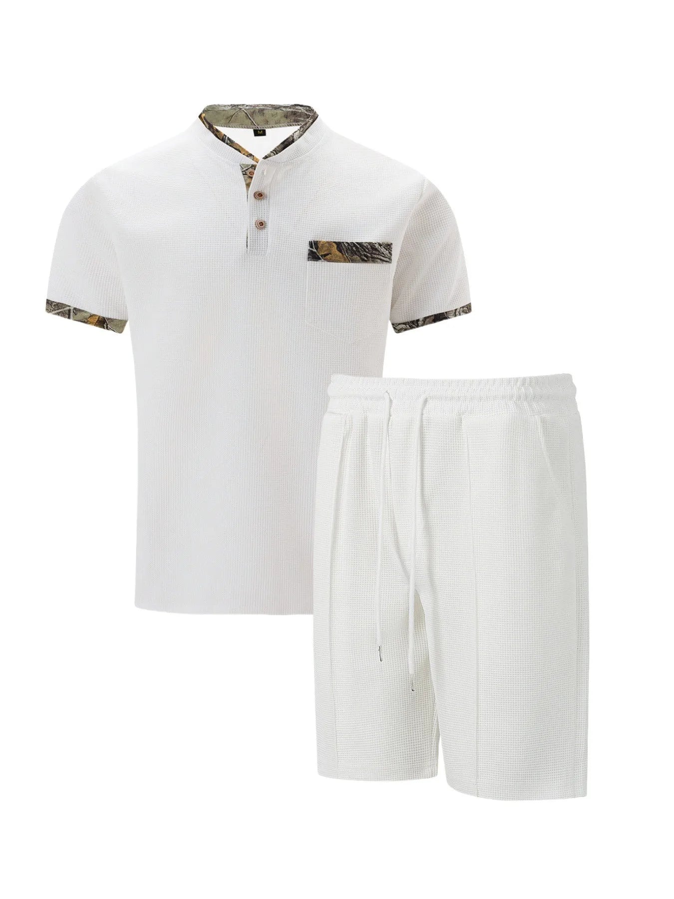 Belgravia Waffle Set – Zip Polo & Soft Shorts
