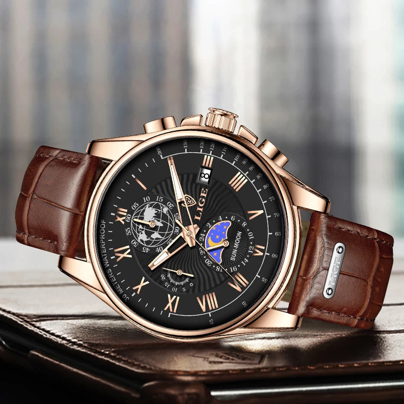 LIGE Executive Chronograph – Waterproof Classic Men’s Watch