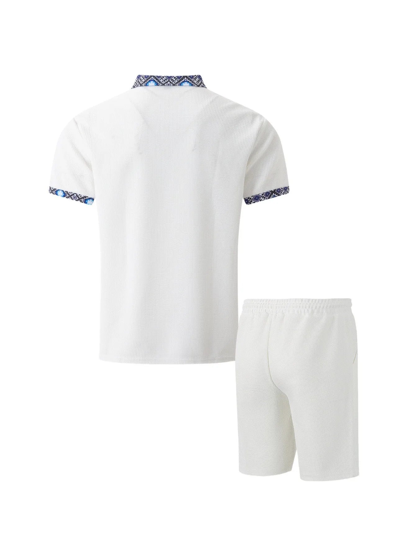 Belgravia Waffle Set – Zip Polo & Soft Shorts