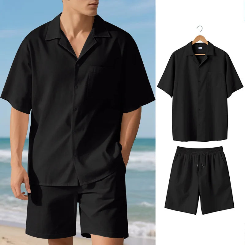 Capri Silk Set – Luxury Beachwear for Men