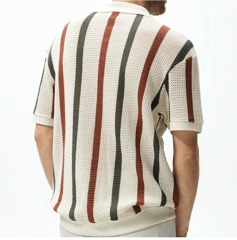 Mayfair Vintage Polo – Striped Navy
