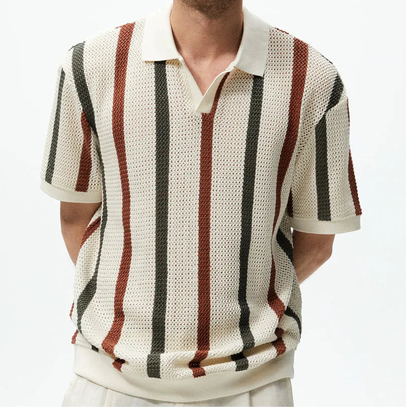 Mayfair Vintage Polo – Striped Navy