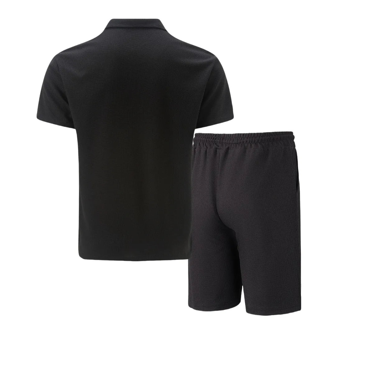 Belgravia Waffle Set – Zip Polo & Soft Shorts