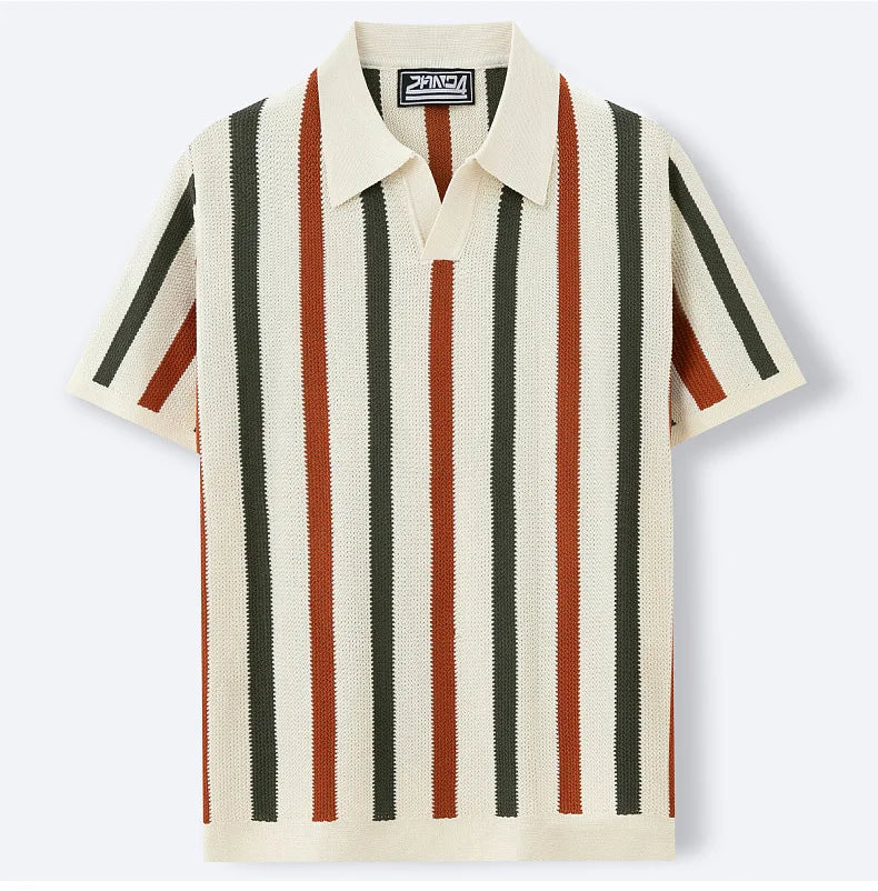 Mayfair Vintage Polo – Striped Navy