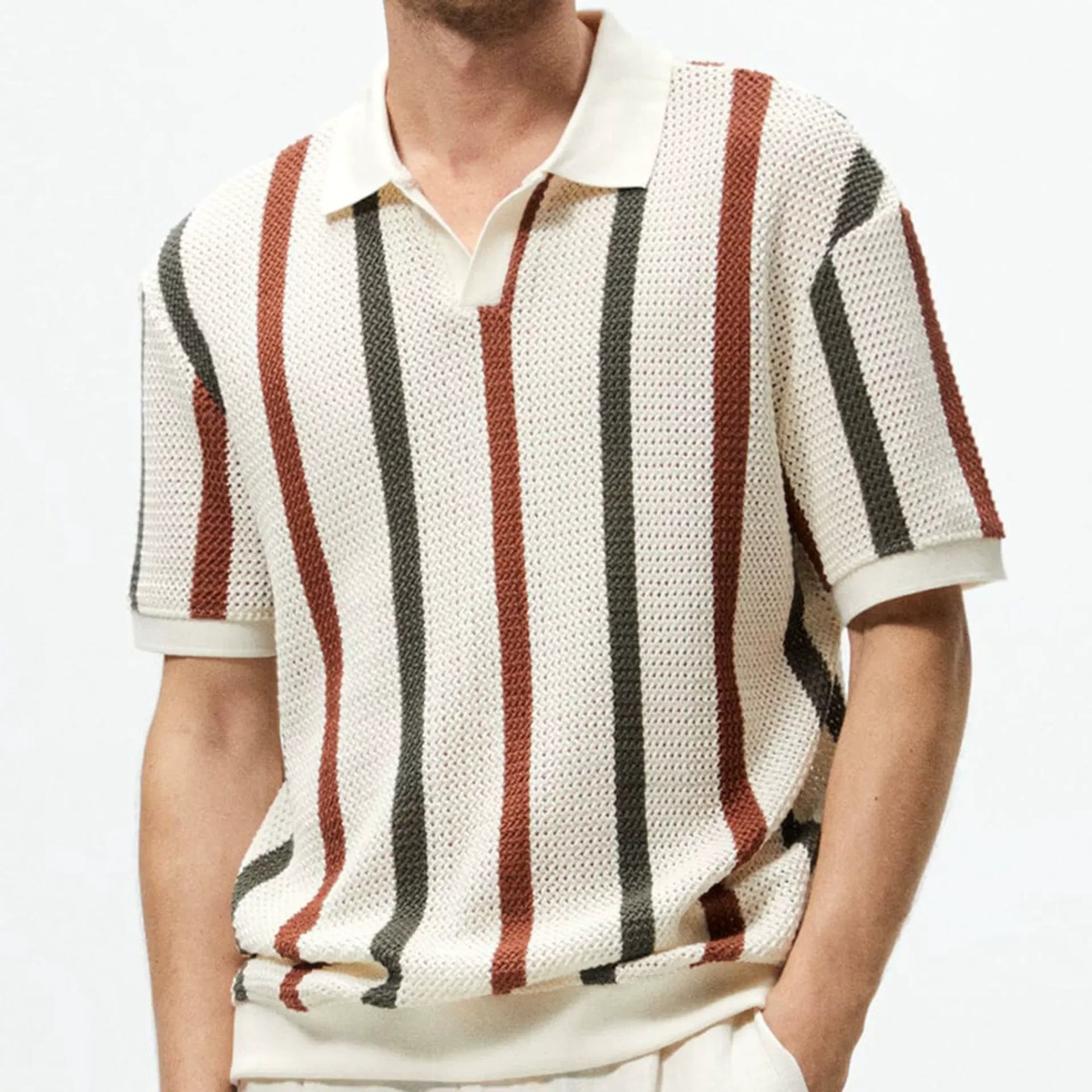 Mayfair Vintage Polo – Striped Navy