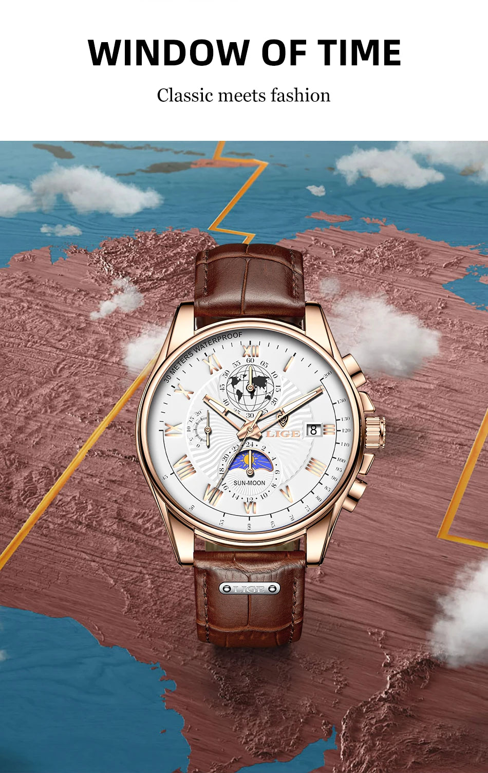 LIGE Executive Chronograph – Waterproof Classic Men’s Watch