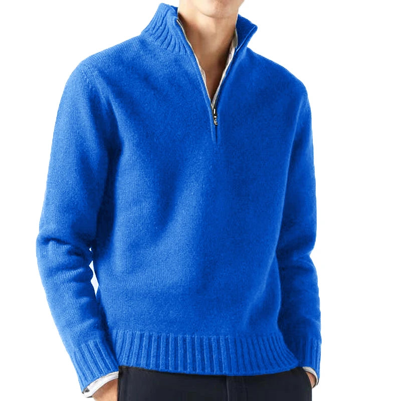 Oxford Roll-Neck Sweater
