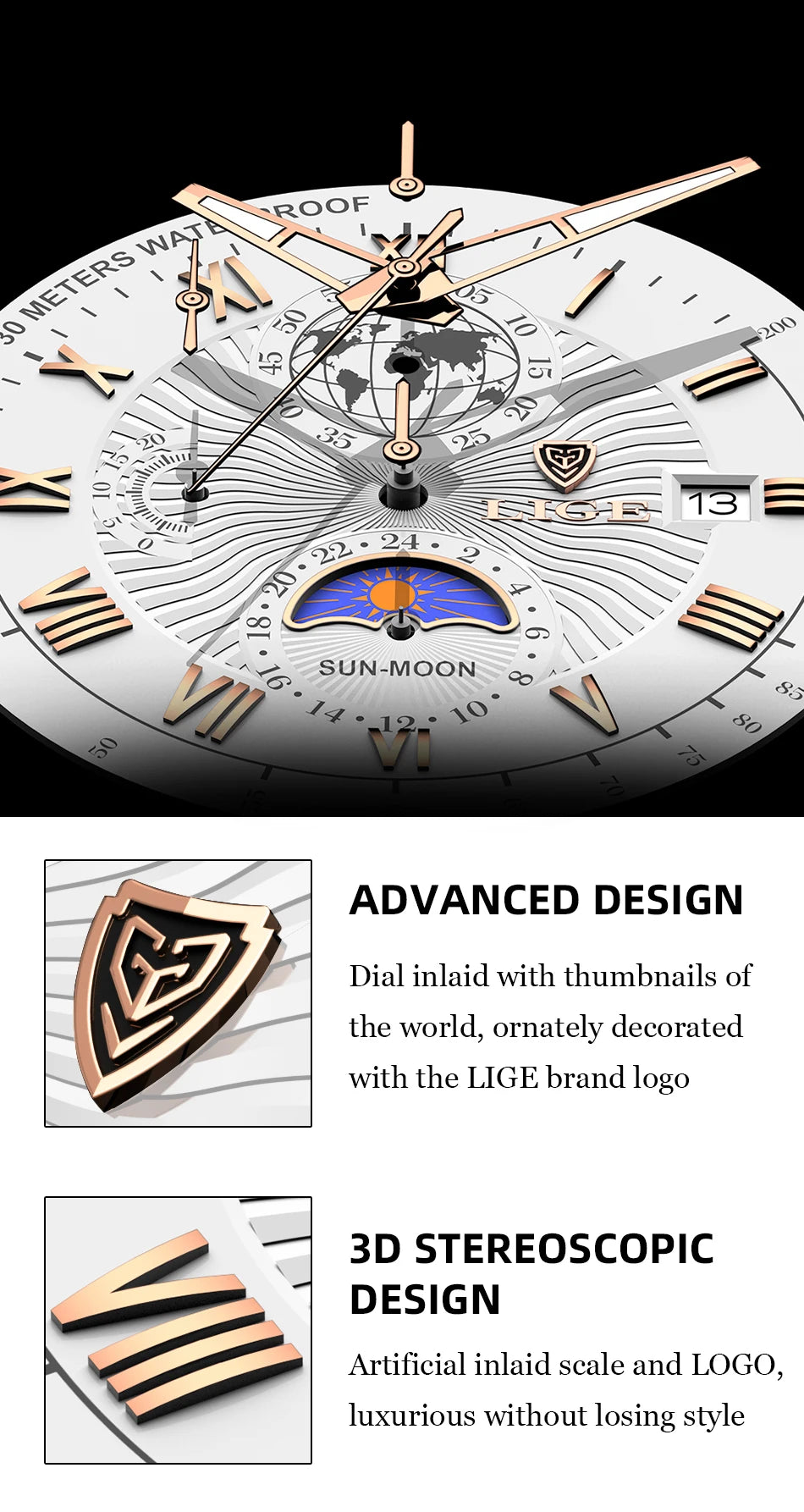 LIGE Executive Chronograph – Waterproof Classic Men’s Watch